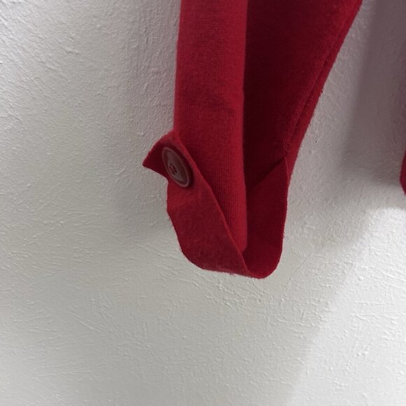 By Anthropologie Red Bolero One Button Peplum Open Front Blazer Jacket Size XS - Picture 5 of 11